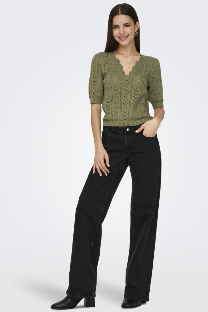 JDYTIKKA 2/4 STRUCTURE PULLOVER KNT 15287445 MERMAID